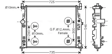 MSA2436 Радіатор охолодження MB W164/251 ML/GL/R AT 05(вир-во AVA) AVA COOLING підбір по vin на Brocar