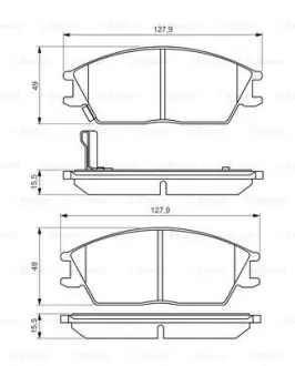 0986495221 Колодки гальмівні дискові, комплект (Ви-во Bosch) BOSCH підбір по vin на Brocar
