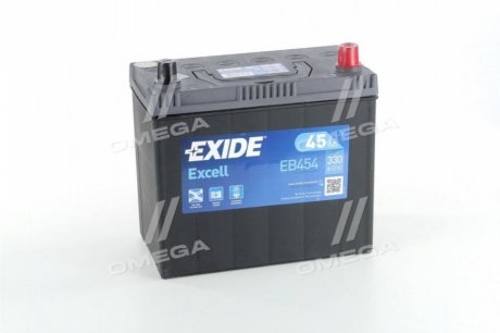 EB454 Аккумуляторная батарея 45Ah/330A (237x127x227/+R/B00) Excell Азия EXIDE подбор по vin на Brocar