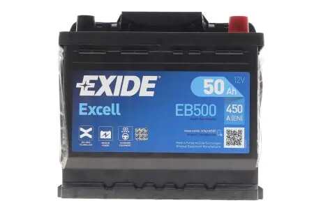 EB500 Акумулятор 50Ah-12v Exide EXCELL (207х175х190), R, EN450 EXIDE підбір по vin на Brocar