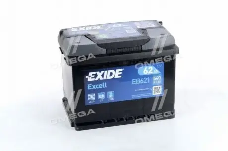 EB621 Стартерна батарея (акумулятор) EXIDE підбір по vin на Brocar