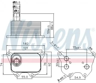 90659 Радиатор масляный SEAT; VW; SKODA; AUDI (пр-во Nissens) NISSENS подбор по vin на Brocar