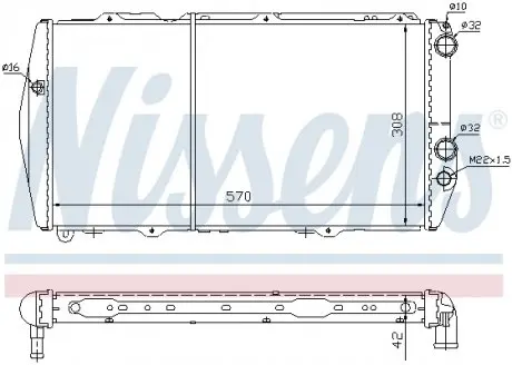 604551 Радіатор охолоджування NISSENS підбір по vin на Brocar