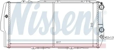 604781 Радиатор охлаждения AUDI 100 (C3) (82-) (пр-во Nissens) NISSENS подбор по vin на Brocar