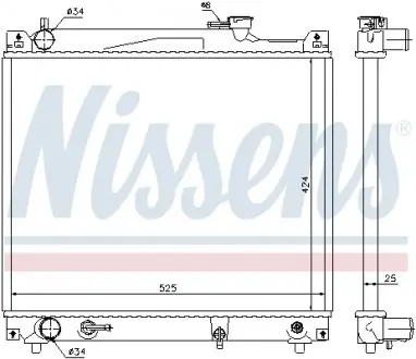 64159 Радіатор охолодження SUZUKI GRAND VITARA (пр-во Nissens) NISSENS підбір по vin на Brocar