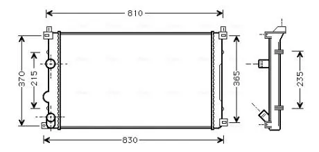 RTA2322 Радіатор охолодження RENAULT MASTER II (98 -) (пр-во AVA) AVA COOLING підбір по vin на Brocar