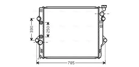 TO2367 Радиатор охлаждения TOYOTA LANDCRUISER 4.0i (пр-во AVA) AVA COOLING подбор по vin на Brocar