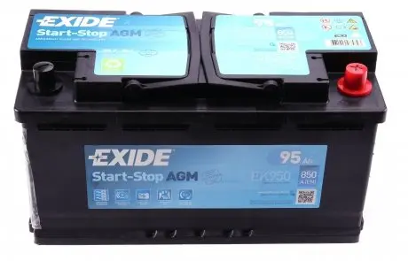 EK950 Стартерна батарея (акумулятор) EXIDE підбір по vin на Brocar