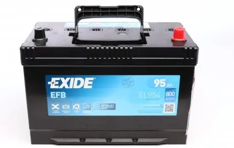 EL954 Аккумуляторная батарея 95Ah/800A (306x173x222/+R/B01) (Start-Stop EFB) Азия EXIDE подбор по vin на Brocar