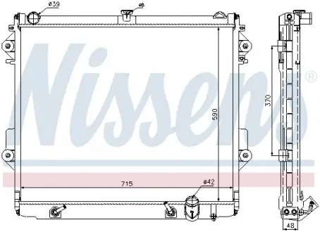 646827 Радиатор охлождения LEXUS LX 570 (07-) (пр-во Nissens) NISSENS подбор по vin на Brocar