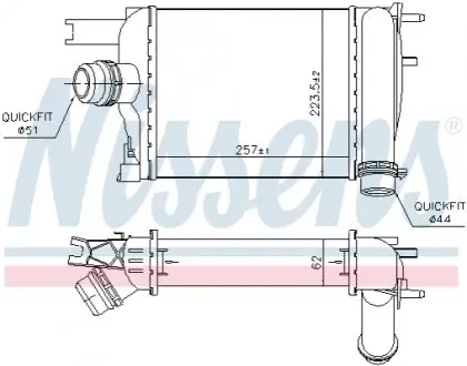 96529 Інтеркулер RENAULT DOKKER, LODGY (12 -) (пр-во Nissens) NISSENS підбір по vin на Brocar