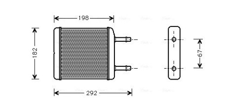 DWA6024 Радиатор отопителя DAEW MATIZ 0.8 MT/AT 98-(пр-во AVA) AVA COOLING подбор по vin на Brocar