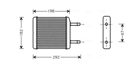 DWA6024 Радиатор отопителя DAEW MATIZ 0.8 MT/AT 98-(пр-во AVA) AVA COOLING подбор по vin на Brocar