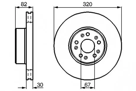 0986478527 Гальмівний диск MB W140 F BOSCH підбір по vin на Brocar