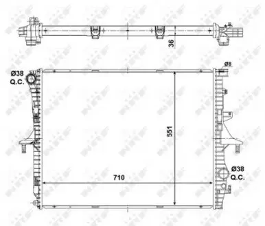 53798 Радиатор охлаждения VW Touareg/Porsche Cayenne/Audi Q7 02-15 NRF подбор по vin на Brocar
