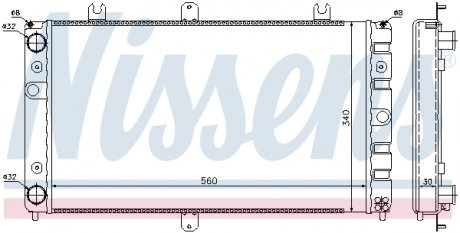 623553 Радіатор охолоджування NISSENS підбір по vin на Brocar