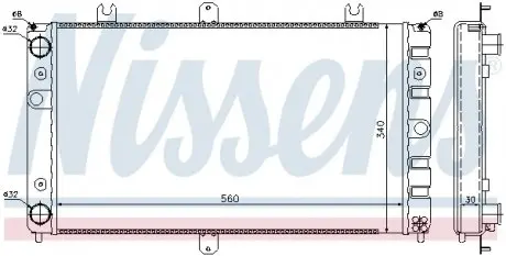 623553 Радіатор охолоджування NISSENS підбір по vin на Brocar