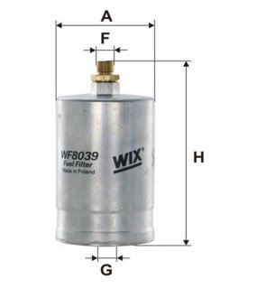 WF8039 Фильтр топл. MB W124 WF8039/PP835 (пр-во WIX-Filtron) WIX FILTERS підбір по vin на Brocar