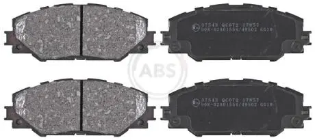 37543 Колодка торм. диск. TOYOTA RAV 4 передн. (пр-во ABS) A.B.S. подбор по vin на Brocar