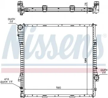 60788A Радиатор охлаждения BMW X5 E53 (00-) (пр-во Nissens) NISSENS підбір по vin на Brocar