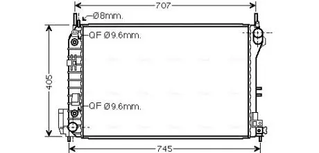 OLA2341 Радиатор охлождения OPEL VECTRA C (02-) (пр-во AVA) AVA COOLING подбор по vin на Brocar