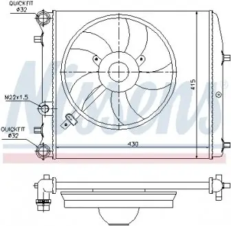 64103 Радиатор охлаждения SEAT, SKODA, VW (пр-во Nissens) NISSENS подбор по vin на Brocar