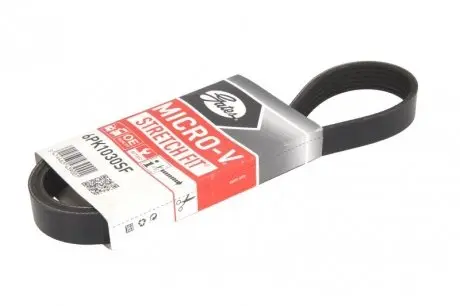 6PK1030SF Поліклинові ремені Micro-V StretchFit (Вир-во Gates) GATES підбір по vin на Brocar