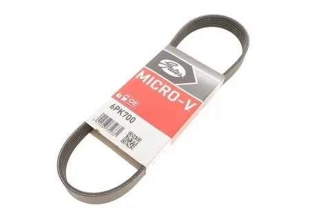 6PK700 Ремень 6РК-700-05 генератора в упак. (пр-во Gates) GATES підбір по vin на Brocar