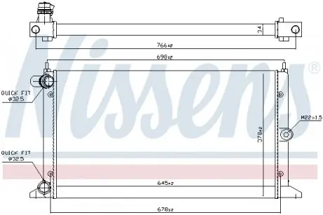 67304 Радиатор охлаждения FORD, SEAT, VW (пр-во Nissens) NISSENS подбор по vin на Brocar