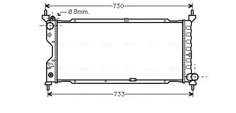 OLA2185 Радиатор охлождения COMBO/CORSA B 1.5/1.7 D (Ava) AVA COOLING підбір по vin на Brocar