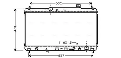 TO2236 Радиатор охлаждения CAMRY 22i AT 96-01(пр-во AVA) AVA COOLING підбір по vin на Brocar