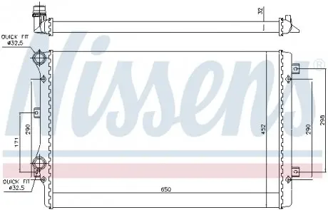 65279A Радиатор охлаждения AUDI, SEAT,VW (пр-во Nissens) NISSENS подбор по vin на Brocar