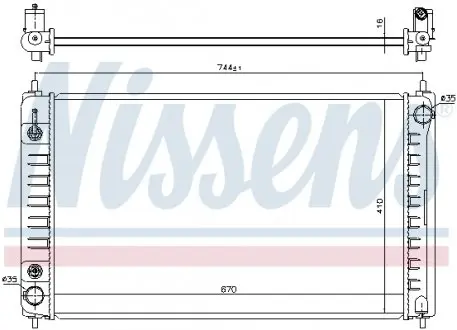 68762 Радиатор охлаждения NISSAN TEANA (пр-во Nissens) NISSENS подбор по vin на Brocar