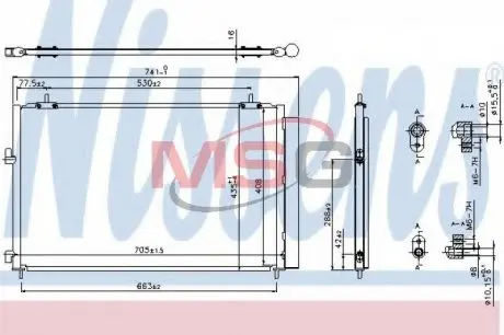 940349 Конденсер кондиціонера NISSENS підбір по vin на Brocar
