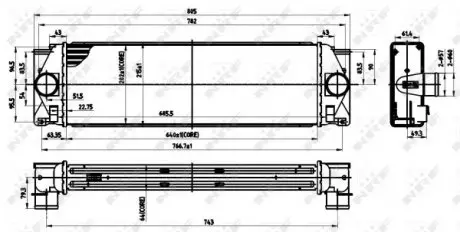 30310 Радіатор інтеркулера MB Sprinter 2.2-3.0 CDI/VW Crafter 2.5TDI 06- NRF підбір по vin на Brocar