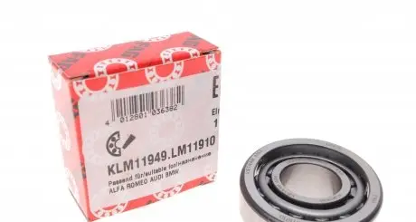 KLM11949LM11910 Підшипник маточини (передньої) Nissan Micra 82-92 (19.05x54.24x15.50) FAG підбір по vin на Brocar