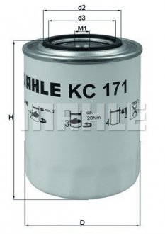 KC171 Фильтр топл. IVECO (TRUCK) (пр-во Knecht-Mahle) MAHLE / KNECHT підбір по vin на Brocar