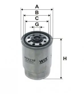 WF8238 Фильтр топл. PP850/2/WF8238 (пр-во WIX-Filtron) WIX FILTERS підбір по vin на Brocar
