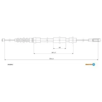 3502141 Трос ручного тормоза PEUGEOT (пр-во Adriauto) ADRIAUTO підбір по vin на Brocar