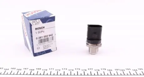 0281002942 Датчик тиску палива MB Vito (W638) CDI BOSCH підбір по vin на Brocar