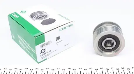 535001810 Шків генератора VW T5 1.9/2.5 TDI/Caddy 1.4/1.6i/1.9 TDI 95-09 INA підбір по vin на Brocar