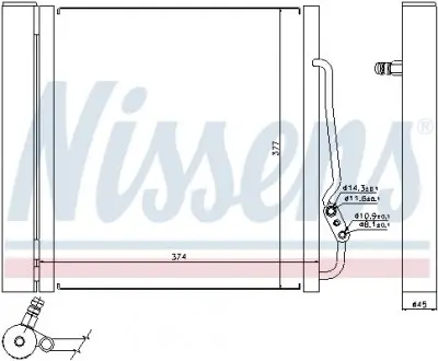 94543 Радиатор кондиционера SMART (пр-во Nissens) NISSENS подбор по vin на Brocar