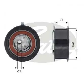 T43069 Ролик ГРМ VW T4 1.9D (натяжний) (66.6х30) GATES підбір по vin на Brocar