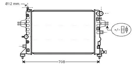 OLA2362 Радиатор Astra -H 1.4i / 1.8i 02/04- (AVA) AVA COOLING підбір по vin на Brocar