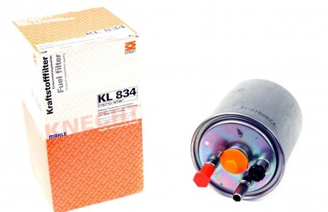 KL834 Фильтр топливный Renault Kangoo 1.5DCI 08- (с датчиком) MAHLE / KNECHT підбір по vin на Brocar