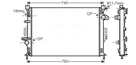 FDA2425 Радиатор MONDEO/FREEL/V/S80 AT 06- (Ava) AVA COOLING подбор по vin на Brocar