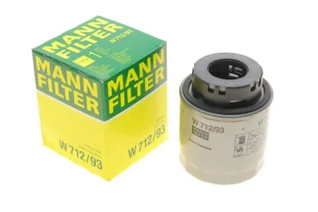 W71293 Фильтр масляный VW Golf 1.2/1.4 TSI 07-13/Jetta/Passat 1.4 TSI 07-10 MANN подбор по vin на Brocar