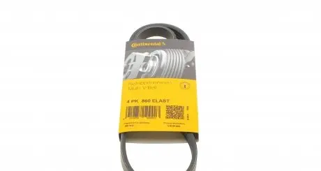 4PK860ELAST Ремень генератора BMW 3 (E46/E90)/5 (E60)/6 (E63)/X3 (E83)/X5 (E53) 03-11 CONTITECH підбір по vin на Brocar
