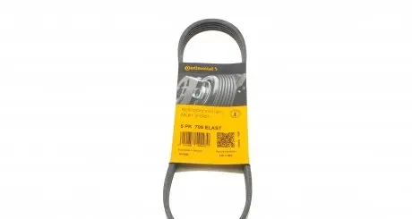 5PK705ELAST Ремінь генератора Ford C-Max/ Focus/ Volvo S40 1.8-2.0 06-12 CONTITECH підбір по vin на Brocar