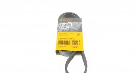 6PK1042ELAST Ремень генератора Ford Focus/Fiesta/Fusion 1.25-1.6 99-12/Mazda 2 1.25-1.6 03-07 CONTITECH підбір по vin на Brocar
